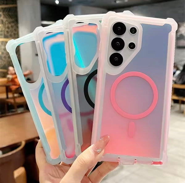 Gradient Color Shifting Wireless Charging case for Samsung S25 Series