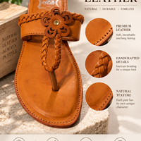 Handcrafted Ethnic Leather Slip-On Kolhapuri Style Sandals