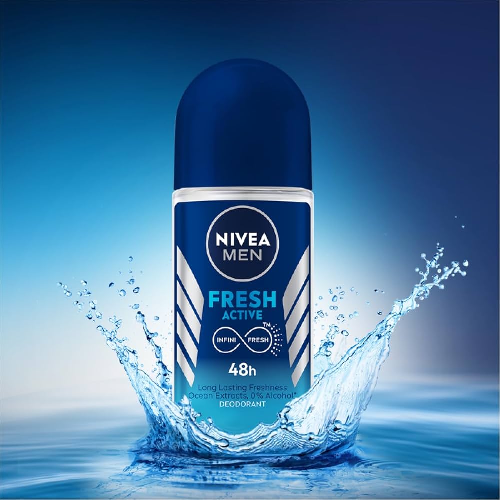 NIVEA MEN Fresh Active Anti-Perspirant Roll-On – 50ml