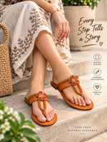 Handcrafted Ethnic Leather Slip-On Kolhapuri Style Sandals