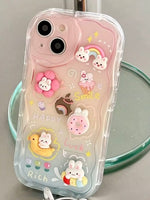 Cute 3D Design Phone Cover With Charm Set For iPhone 15 Series