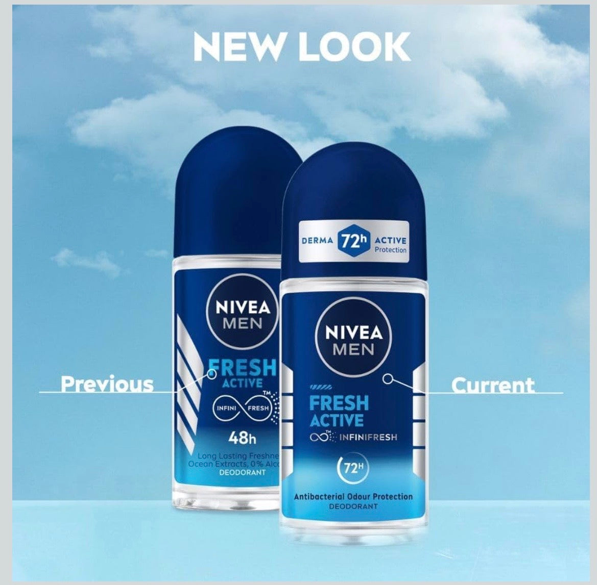 NIVEA MEN Fresh Active Anti-Perspirant Roll-On – 50ml