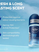 NIVEA MEN Fresh Active Anti-Perspirant Roll-On – 50ml