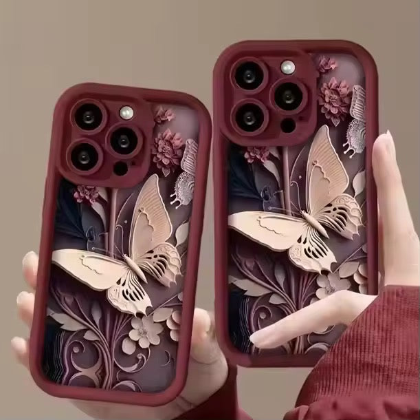 3D Butterfly Designer Mobile Case For IPHONE 17
