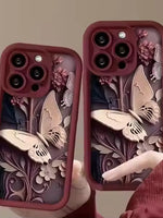 3D Butterfly Designer Mobile Case For IPHONE 17