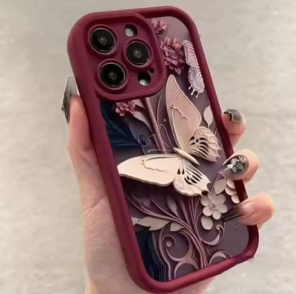 3D Butterfly Designer Mobile Case For IPHONE 17