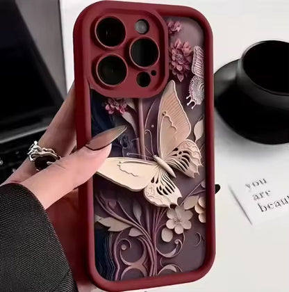 3D Butterfly Designer Mobile Case For IPHONE 17 PRO