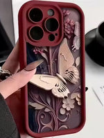 3D Butterfly Designer Mobile Case For IPHONE 17
