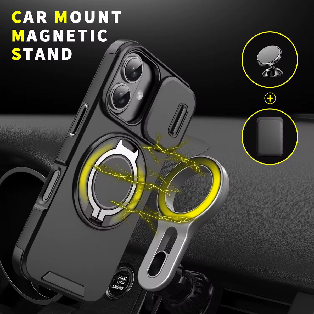 Magnetic Ring Armor Phone Case Cover For IPHONE 14 Series