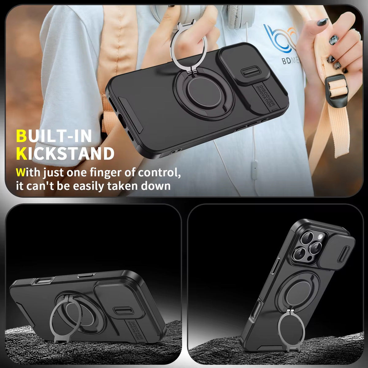 Magnetic Ring Armor Phone Case Cover For IPHONE 14 Series