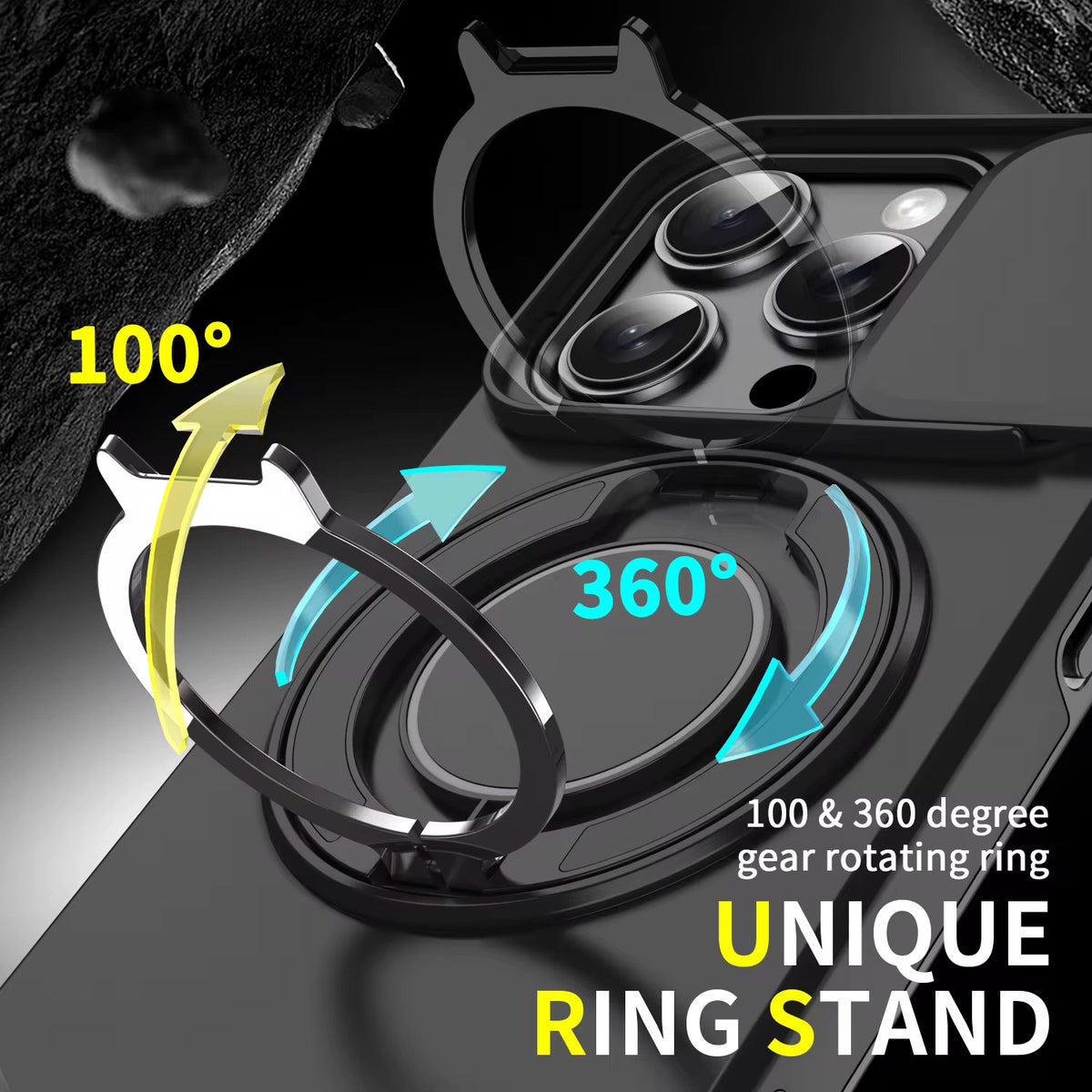 Magnetic Ring Armor Phone Case Cover For IPHONE 16 Series