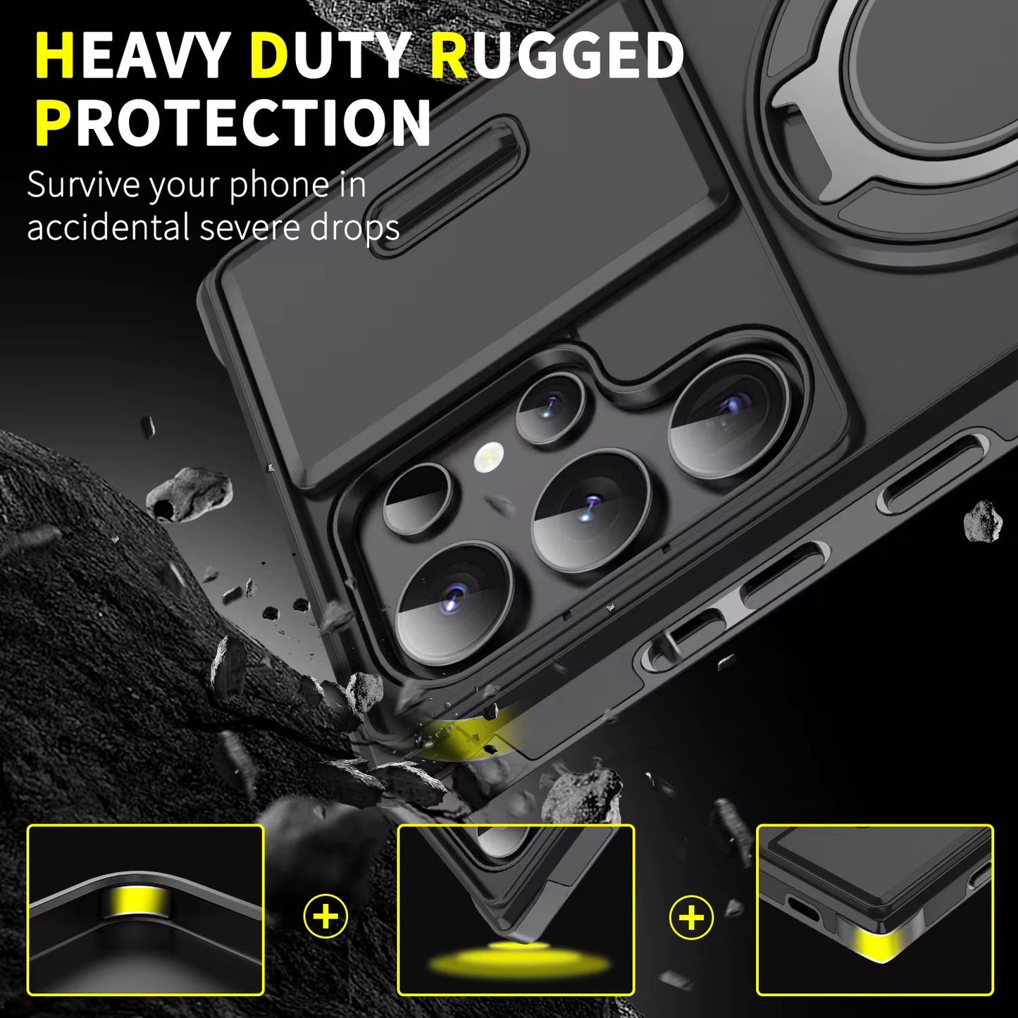 Magnetic Ring Armor Phone Case Cover For IPHONE 14 Series