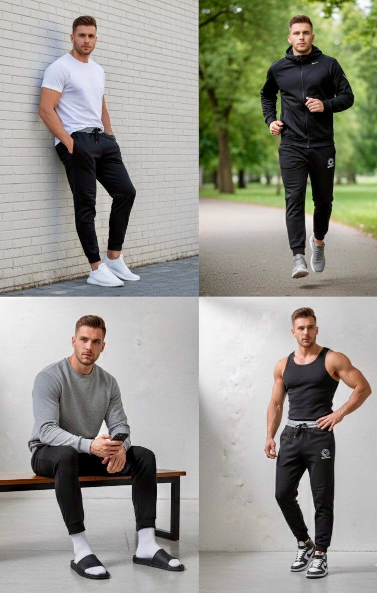 Men’s Premium Free Size Cup Style Track Pants with Side Pockets (Fits Size 30 to 34)